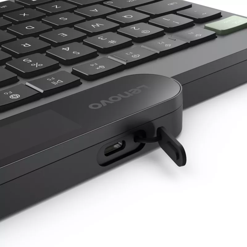 Lenovo samonabíjacia Bluetooth klávesnica Lithuanian čierna