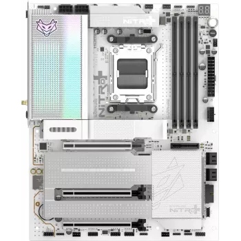 SAPPHIRE NITRO+ X870EA PHANTOMLINK P.E základná doska, AMD X870E, socket AM5, DDR5, Wi-Fi 7, biela/čierna