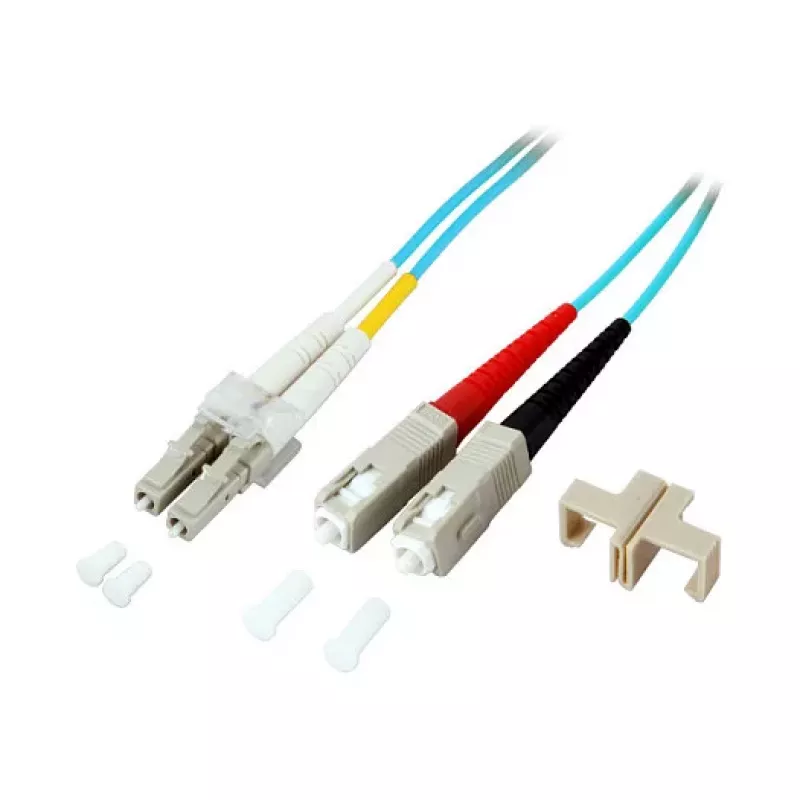 EFB Elektronik ECOFIBER Duplexný optický patch kábel LC-SC, OM3 50/125 um, LSZH, 30 m, Aqua