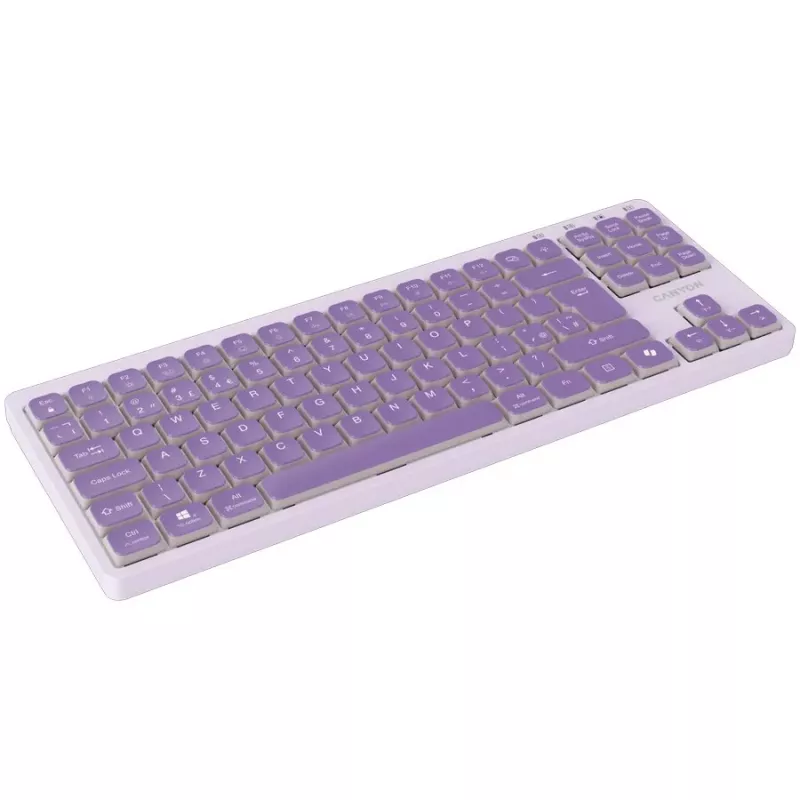 CANYON klávesnica OnType 10 Low Profile EN káblová fialová