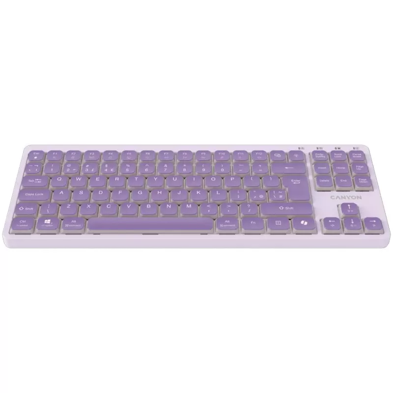 CANYON klávesnica OnType 10 Low Profile EN káblová fialová