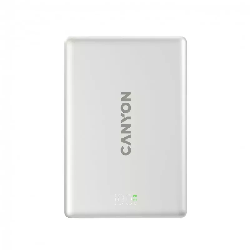 CANYON magnetická power banka OnPower 511 PD20W 10000mAh hliník Star Grey