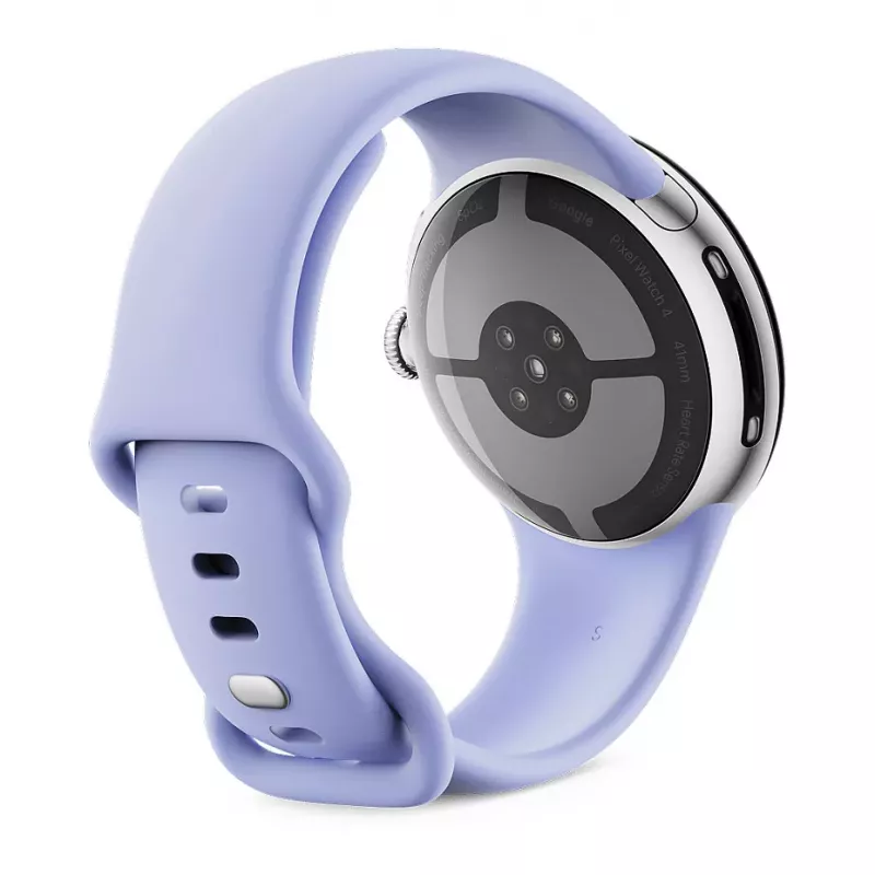 Google Pixel Watch 4 - 41 mm - Polished Silver Aluminium - Iris Active Band - Wear OS smart hodinky