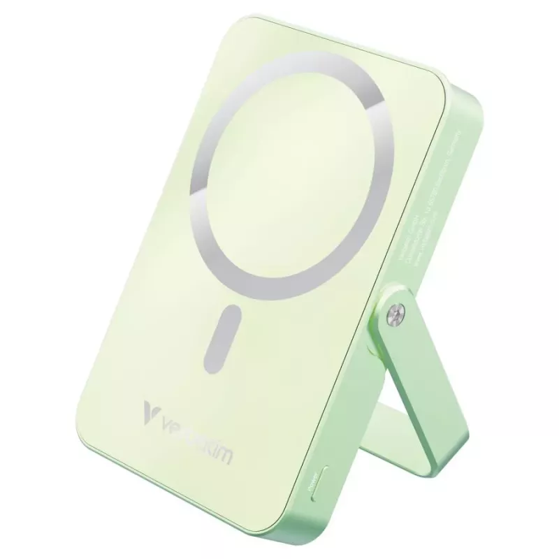 Verbatim Charge 'n' Go Magnetic Wireless Power Bank so stojanom 10000mAh USB-C PD 3.0 zelená