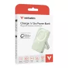 Verbatim Charge 'n' Go Magnetic Wireless Power Bank so stojanom 10000mAh USB-C PD 3.0 zelená