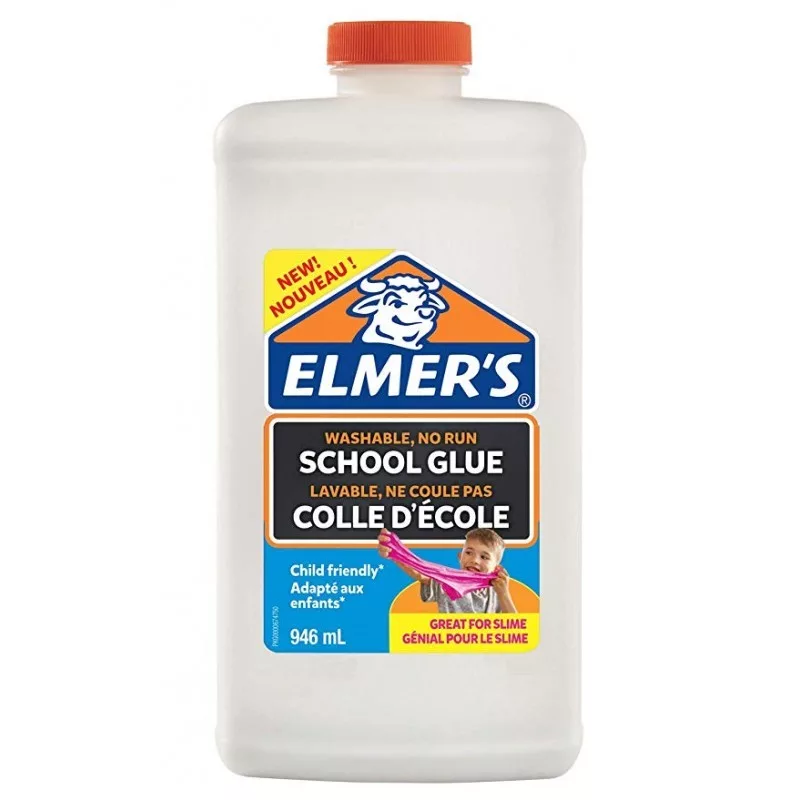 Elmer's 2079104 tekuté lepidlo - 946 ml (32 fl oz) - zmývateľné PVA, zasychá priehľadne - stláčacia fľaša