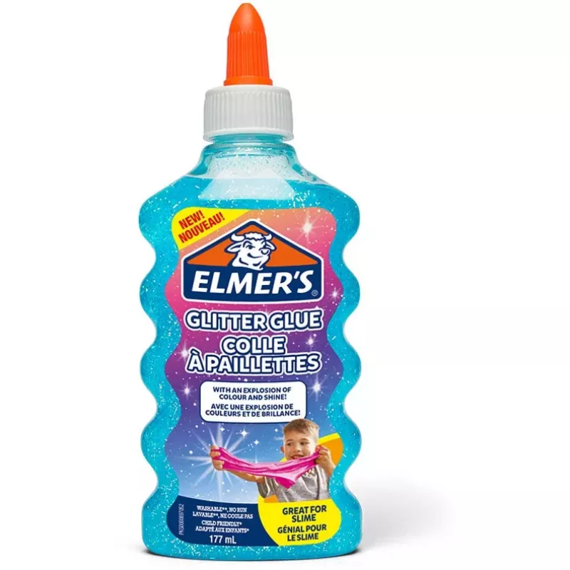 Elmer's 2077252 Tekuté lepidlo - 177 ml (6 fl oz) - vhodné do práčky, netoxické, schne číre - stláčacia fľaša