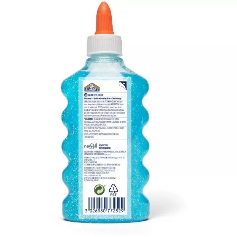 Elmer's 2077252 Tekuté lepidlo - 177 ml (6 fl oz) - vhodné do práčky, netoxické, schne číre - stláčacia fľaša