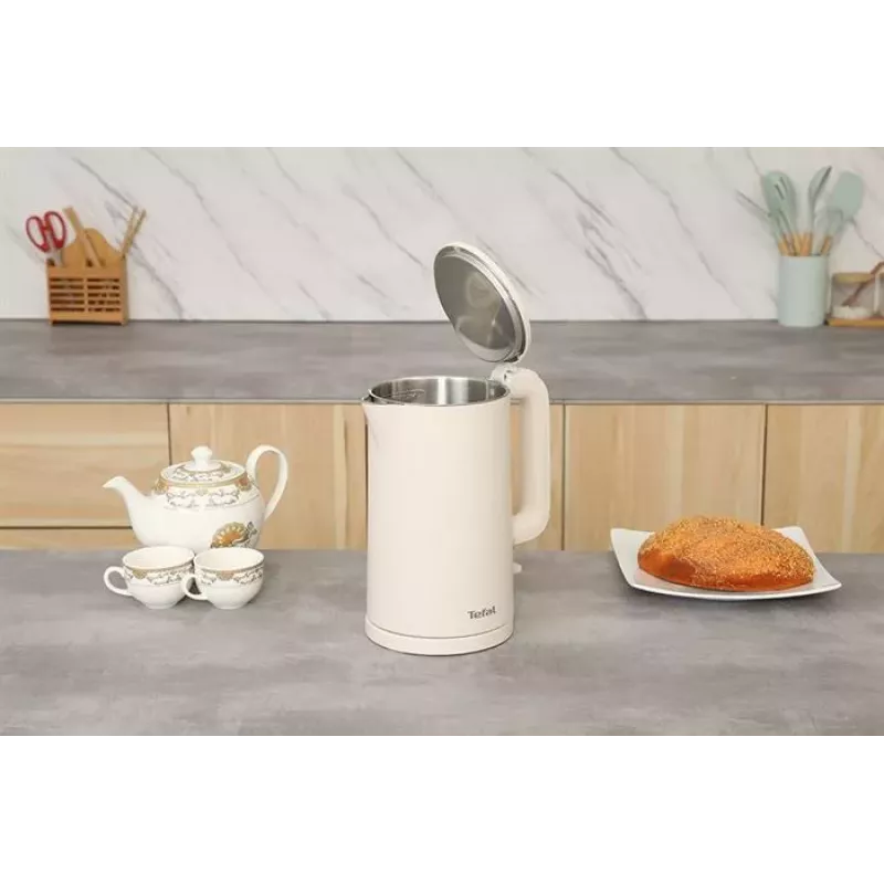 Tefal Thermo Protect KO140AE0 Elektrická rýchlovarná kanvica, 1,5 L, 1500 W, Biela