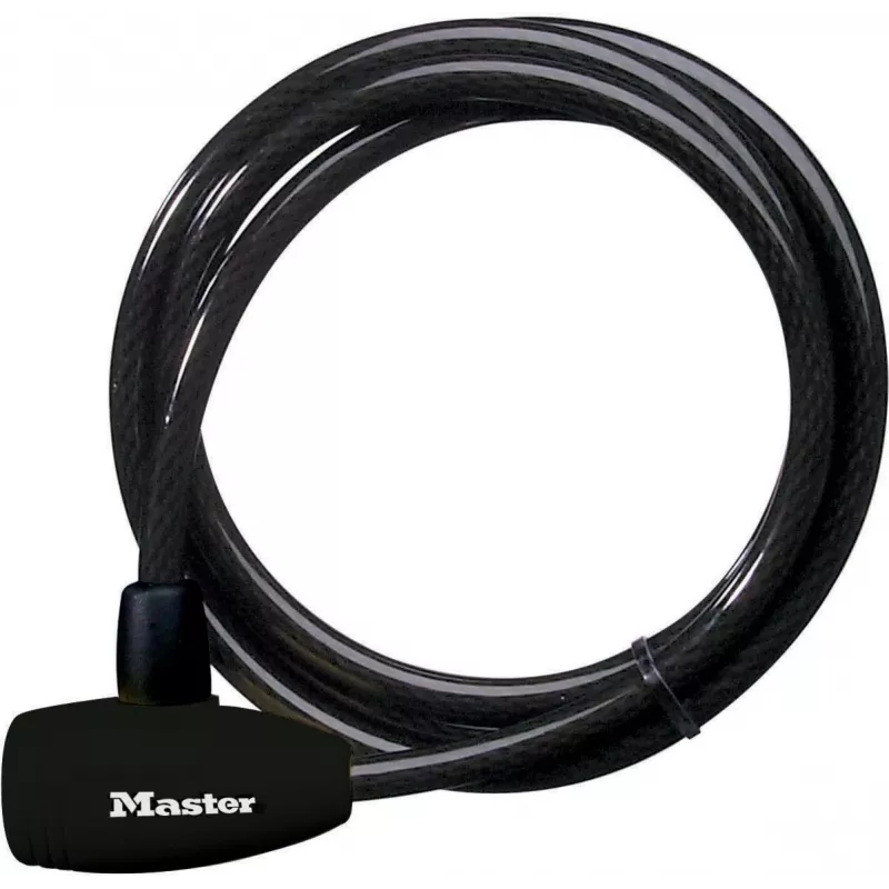 Master Lock 8154EURD Lanový zámok s kľúčom, 1,8 m x 10 mm, Čierny