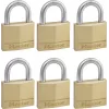 Master Lock 140EURSIX balenie 6 ks rovnako uzamykateľné visiace zámky 22mm mosadzné telo