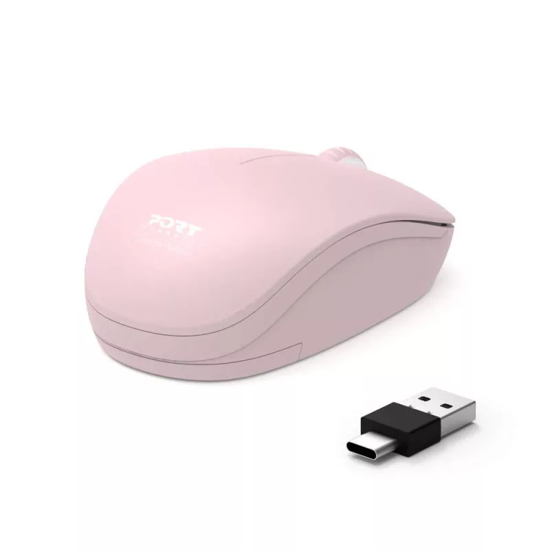 PORT CONNECT Mouse Collection II bezdrôtová 2,4 GHz ružová