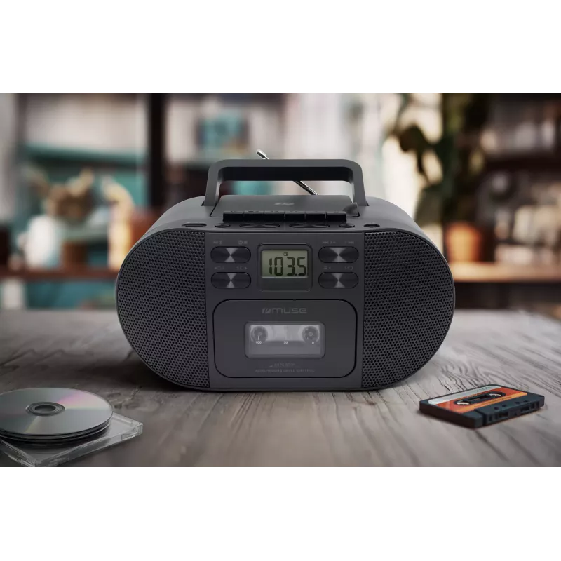 Muse M-188RDC CD rádiomagnetofón s Bluetooth, FM rádiom, USB, čierny