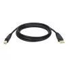 Tripp Lite U022-015 USB 2.0 Hi-Speed A/B kábel pre zariadenia, tienený, samec/samec, 15 ft (4,57 m), čierny