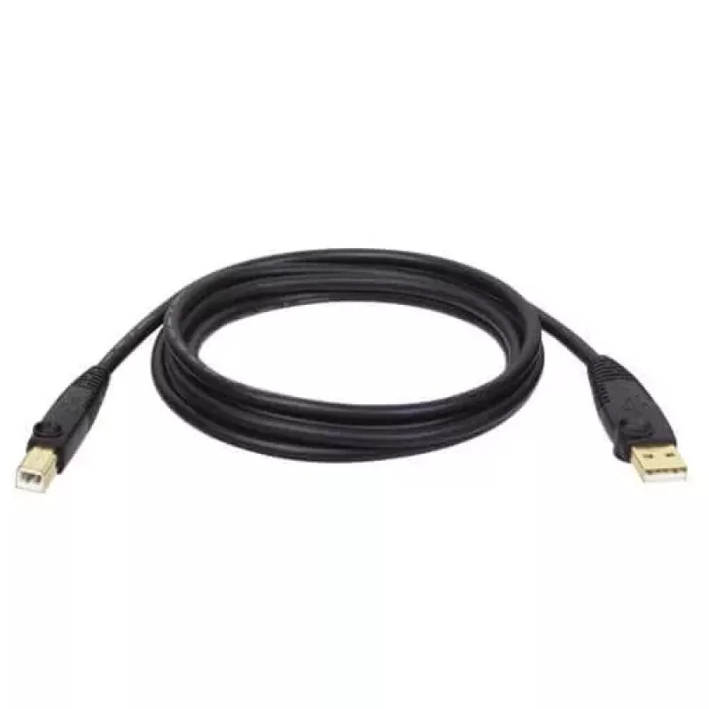 Tripp Lite U022-015 USB 2.0 Hi-Speed A/B kábel pre zariadenia, tienený, samec/samec, 15 ft (4,57 m), čierny