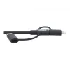 Eaton Tripp Lite Series univerzálny USB-A na Lightning, USB Micro-B a USB-C synchronizačný/nabíjací kábel (M/3xM), MFi certifikovaný, čierny, 1,8 m