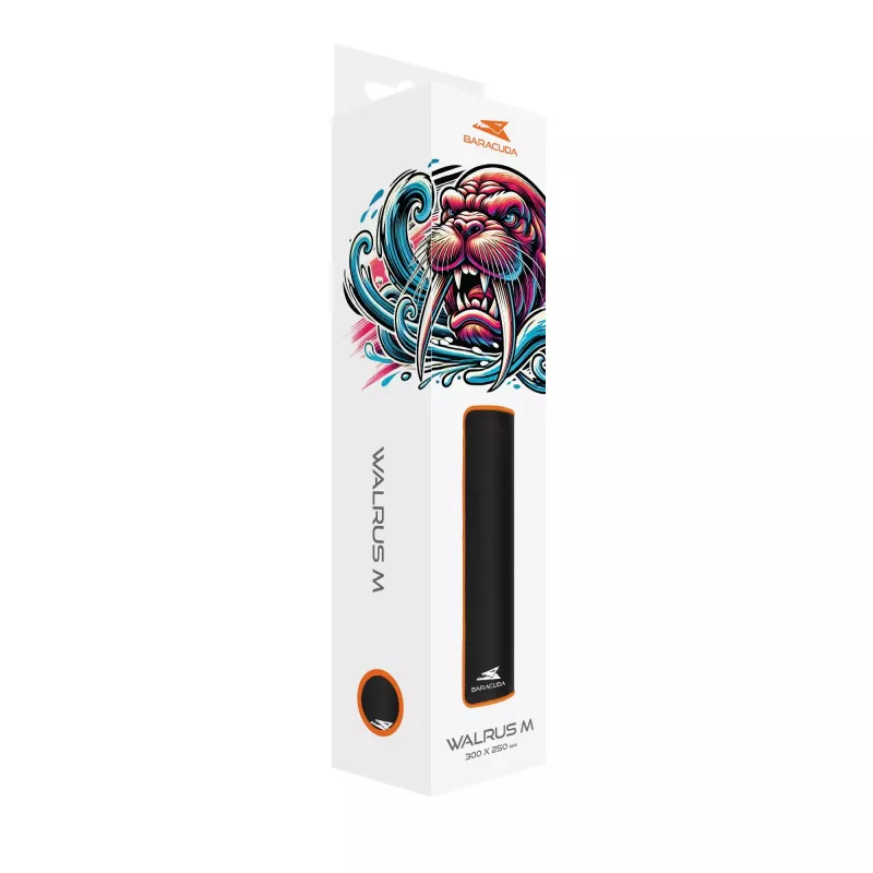 Baracuda WALRUS-M BGMP-081 herná podložka pod myš čierna/oranžová 300x250
