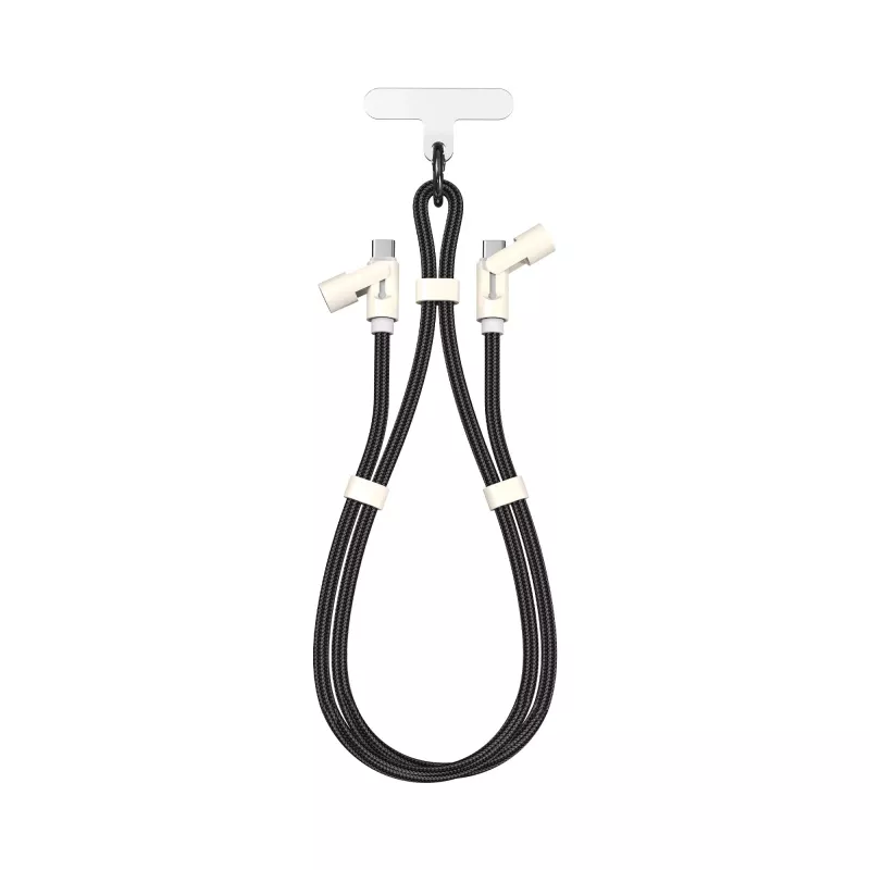 SBOX LANYARD BLACK kábel USB-C na USB-C 1,5 m čierny