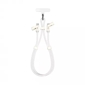 SBOX Lanyard White kábel USB-C na USB-C 1,5 m biely