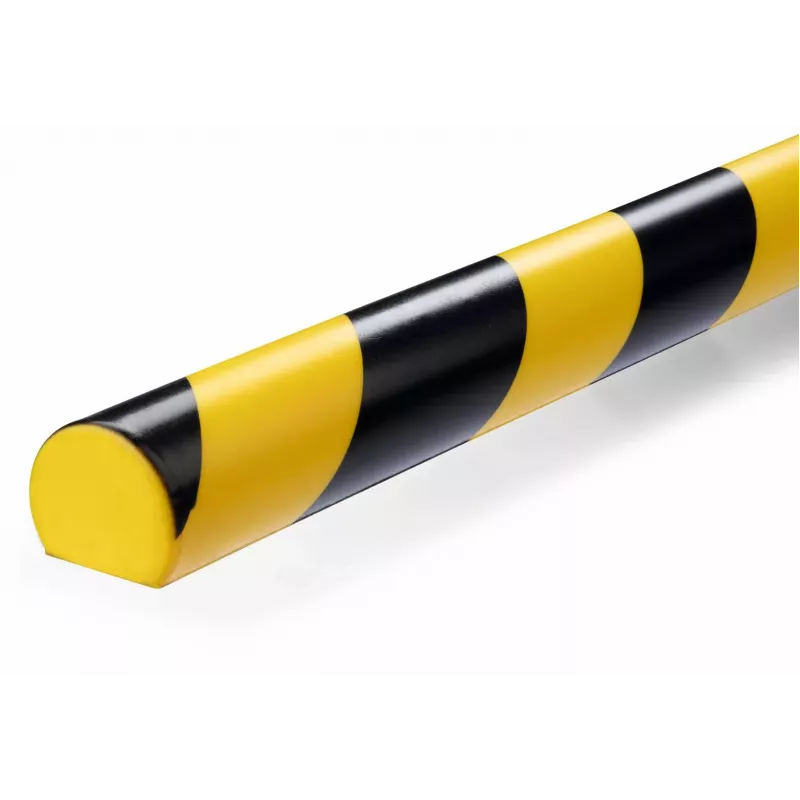 Durable S32R podlahový káblový mostík, PVC, čierny/žltý, zaoblený, 1000 mm