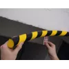 Durable S32R podlahový káblový mostík, PVC, čierny/žltý, zaoblený, 1000 mm