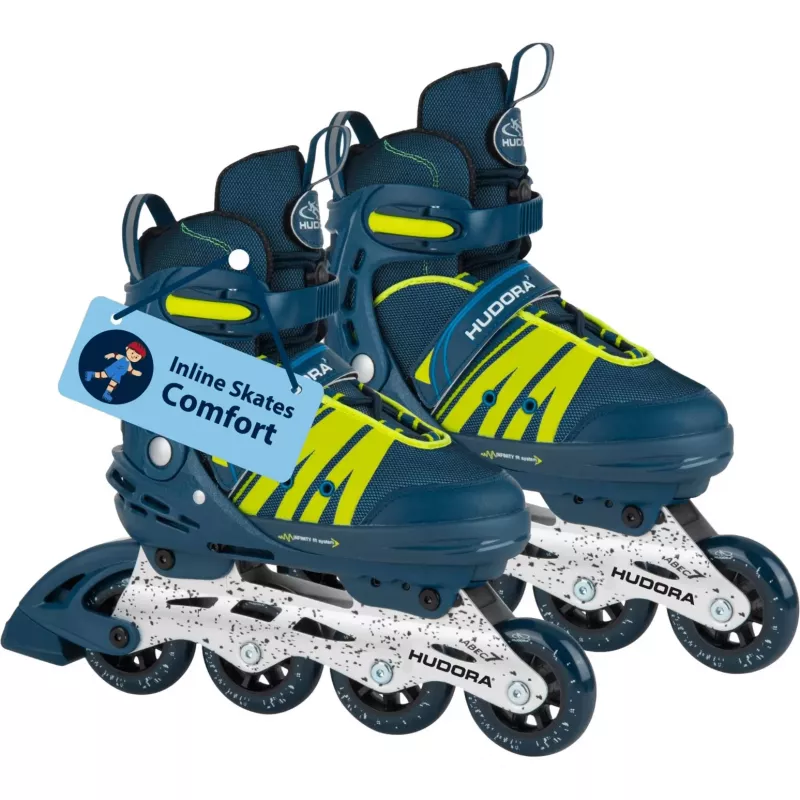 HUDORA Inline korčule Comfort veľkosť 29-34 (modrá/žltá)