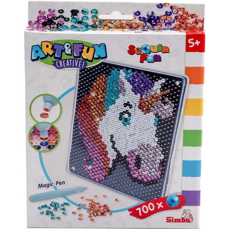 SIMBA-DICKIE Art & Fun Sada na tvorenie s flitrovým jednorožcom