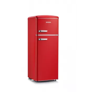 SEVERIN RKG 8930 Retro Red Chladnička s mrazničkou, 208 L, energetická trieda E