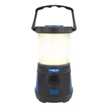 ANSMANN CL600B Akumulátorová kempingová lampa - čierna/modrá - ABS - háčik na zavesenie - IPX4 - 600 lúmenov