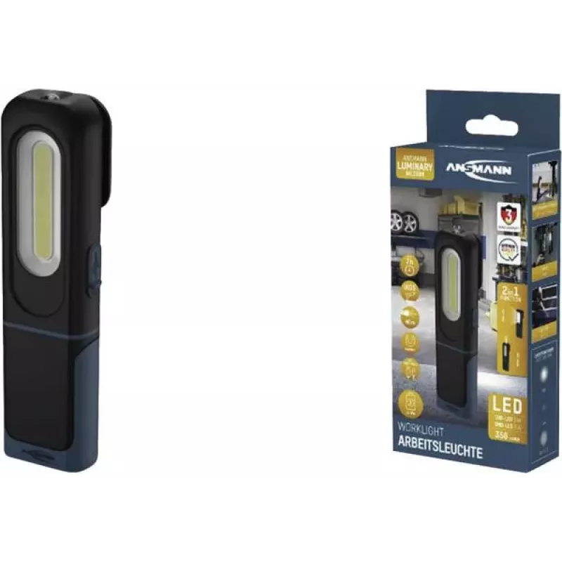ANSMANN WL350R LED Akumulátorové reflektorové svetlo čierna, 1800 lux, 350 lúmenov, 1 kus (1600-0706)