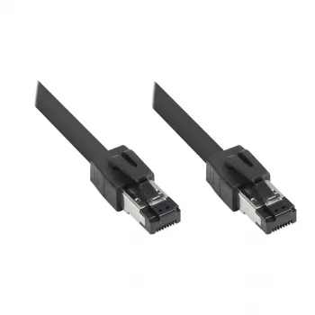 GoodConnections RNS® Cat.8.1 S/FTP patch kábel, 0,5m, čierna, LSZH, 40 Gbit/s, 2000 MHz