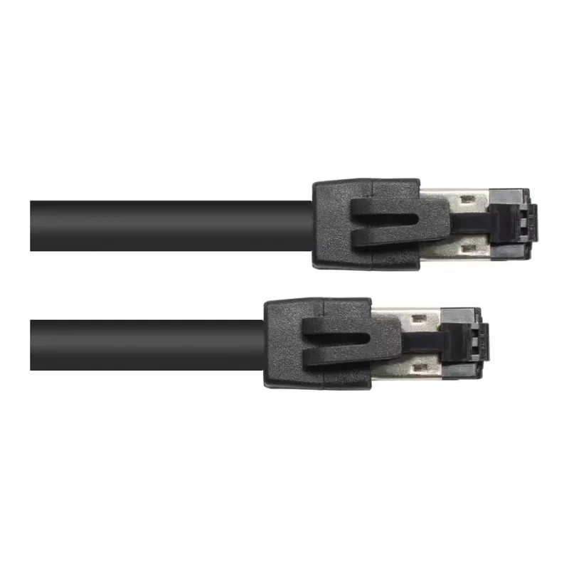GoodConnections RNS® Cat.8.1 S/FTP patch kábel, 0,5m, čierny, LSZH, 40 Gbit/s, 2000 MHz