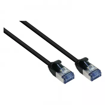 GoodConnections RNS® SlimLine Cat.6A U/FTP patch kábel, LSZH, 500MHz, meď, čierna, 2m