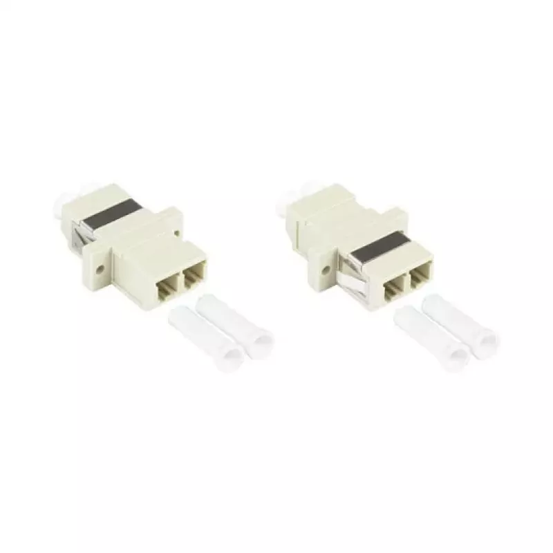 GoodConnections LC/UPC na LC/UPC Duplex optický adaptér, OM2 Multimode, keramická objímka, plastové puzdro s prírubou, sivá (LW-K202)