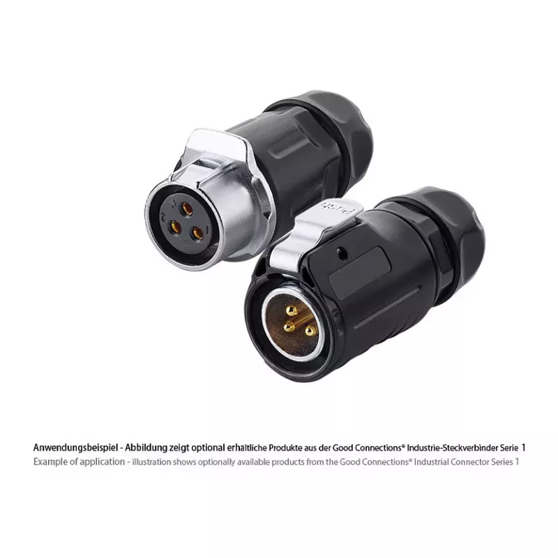 GoodConnections Industrial Connector S1 - Power 3-pin konektor samec M20 IP65/66
