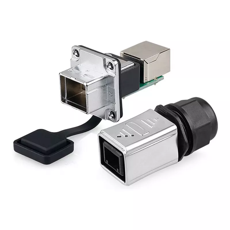 GoodConnections Industrial Connector S6 - neosadený konektor samec, RJ45 výrez, kov, Good Connections®