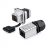 GoodConnections Industrial Connector S6 - neosadený konektor samec, RJ45 výrez, kov, Good Connections®