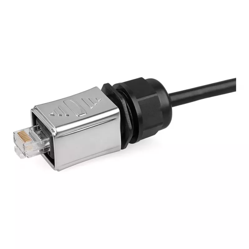 GoodConnections Industrial Connector S6 - neosadený konektor samec, RJ45 výrez, kov, Good Connections®