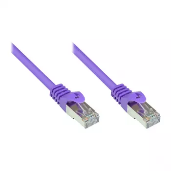 GoodConnections Alcasa RJ45 patch kábel, Cat5e, UTP, 0,15 m, pozlátený, fialová