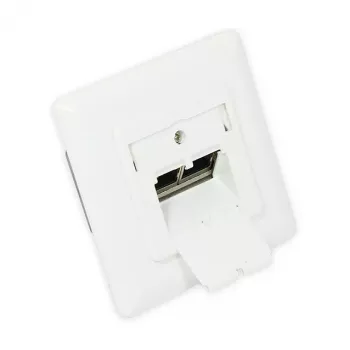 GoodConnections Cat. 6 sieťová zásuvka, 2xRJ45, tienená, pod omietku, dizajnovo kompatibilná, vertikálny vstup kábla, signálna biela (RAL 9003), GC-N0024