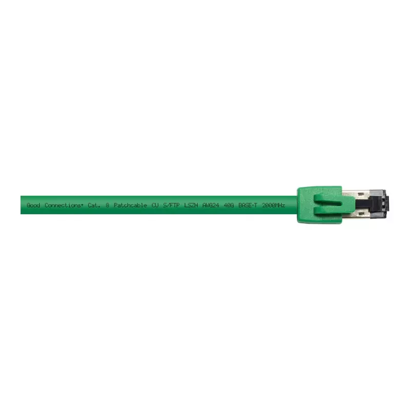 GoodConnections RNS® patch kábel Cat. 8.1, S/FTP, PiMF, LSZH, 2000MHz, 40Gbit/s, zelený, 2m
