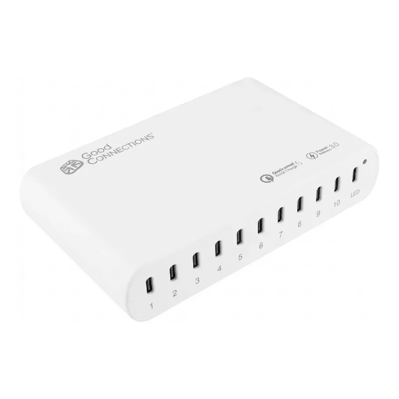 Good Connections USB stolová rýchlonabíjacia stanica 250W 10 portov