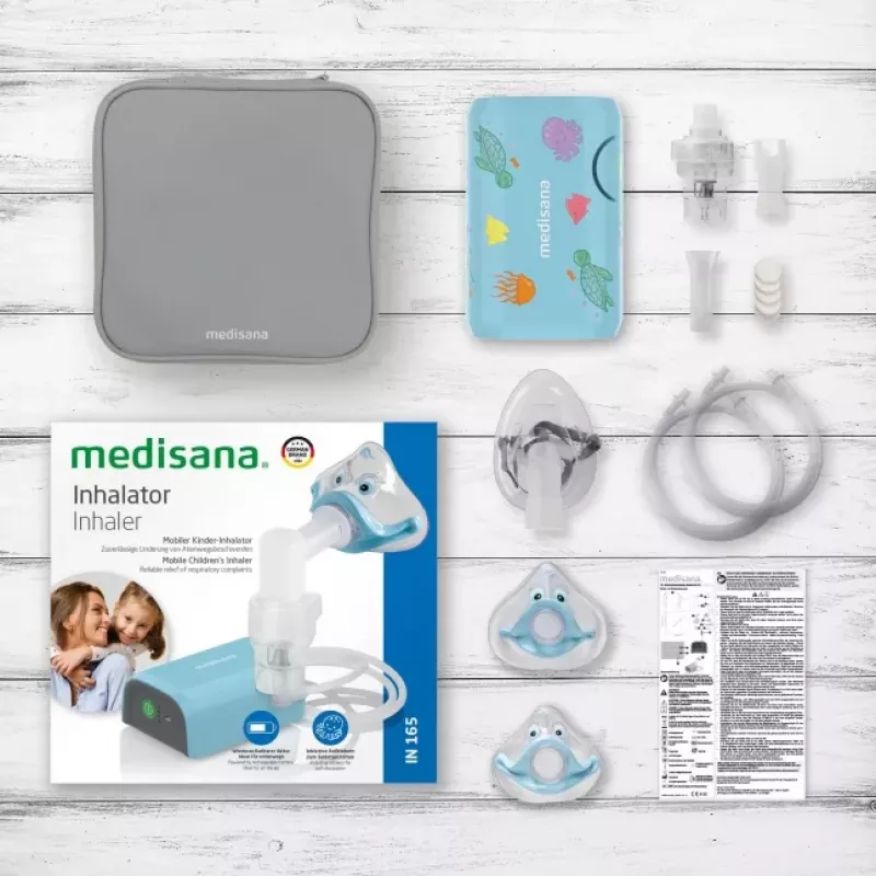 MEDISANA inhalátor IN 165 kompresorový rozprašovač biela/modrá