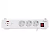 Equip predlžovacia lišta CEE 7/7 90° na 3x Schuko / 2x USB-C + USB-A, biela, 1,5m