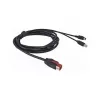Equip PoweredUSB kábel 24V na Mini-DIN 3-pin konektor samec 3,00m čierny