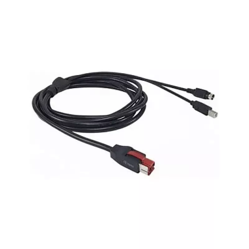 Equip PoweredUSB kábel 24V na Mini-DIN 3-pin konektor samec 3,00m čierny