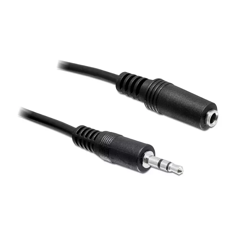 DELOCK audio predlžovací kábel 3,5 mm jack konektor samec na konektor samica 3 m čierny