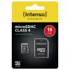 Intenso 16GB MicroSDHC Class 4 pamäťová karta s SD adaptérom, až 21 MB/s rýchlosť čítania, čierna