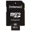 Intenso 16GB MicroSDHC Class 4 pamäťová karta s SD adaptérom, až 21 MB/s rýchlosť čítania, čierna