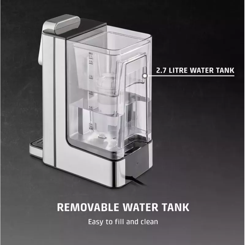 CASO HW 666 Inox Turbo dávkovač horúcej vody 2,7L 2600W nerez/čierna